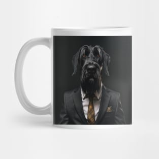 Giant Schnauzer Dog in Suit Mug